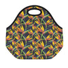 Bird Of Paradise Flower Pattern Print Neoprene Lunch Bag