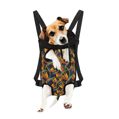 Bird Of Paradise Flower Pattern Print Pet Carrier Backpack