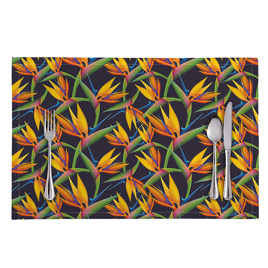 Bird Of Paradise Flower Pattern Print Placemat