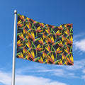 Bird Of Paradise Flower Pattern Print Polyester Flag