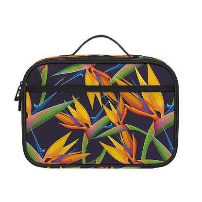 Bird Of Paradise Flower Pattern Print Portable Lunch Bag