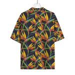 Bird Of Paradise Flower Pattern Print Rayon Hawaiian Shirt