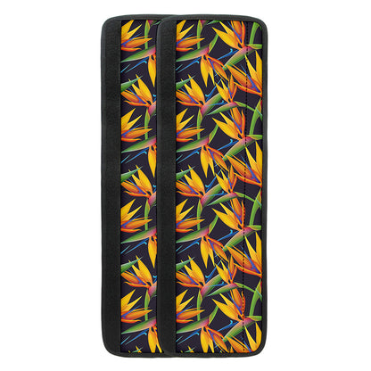 Bird Of Paradise Flower Pattern Print Refrigerator Handle Covers