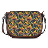 Bird Of Paradise Flower Pattern Print Saddle Bag