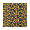 Bird Of Paradise Flower Pattern Print Silk Bandana