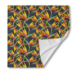 Bird Of Paradise Flower Pattern Print Silk Bandana