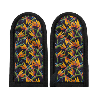 Bird Of Paradise Flower Pattern Print Skillet Handle Cover