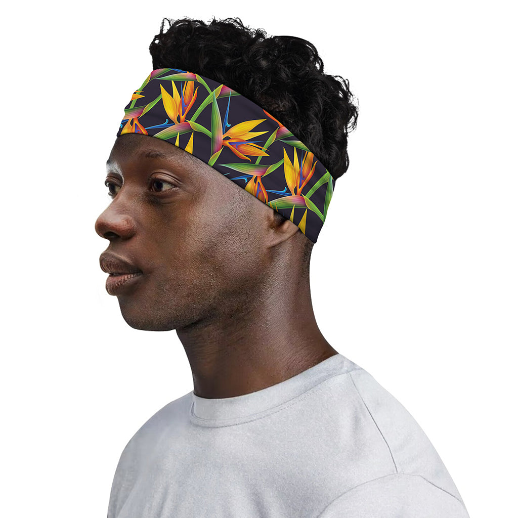 Bird Of Paradise Flower Pattern Print Sports Headband