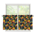 Bird Of Paradise Flower Pattern Print Tier Curtains
