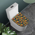 Bird Of Paradise Flower Pattern Print Toilet Lid Cover