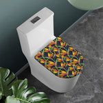 Bird Of Paradise Flower Pattern Print Toilet Lid Cover