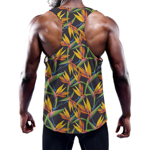 Bird Of Paradise Flower Pattern Print Training Tank Top