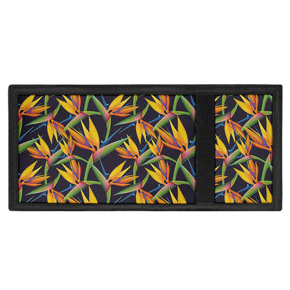 Bird Of Paradise Flower Pattern Print Trifold Wallet