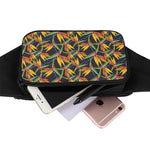 Bird Of Paradise Flower Pattern Print Waist Bag