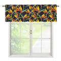 Bird Of Paradise Flower Pattern Print Window Valance
