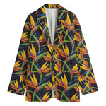 Bird Of Paradise Flower Pattern Print Women's Blazer