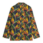 Bird Of Paradise Flower Pattern Print Women's Blazer