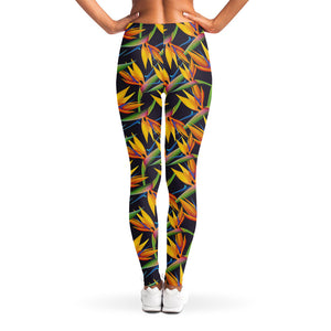 Bird Of Paradise Flower Pattern Print Women's Leggings