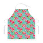 Bird Pink Floral Flower Pattern Print Adjustable Apron