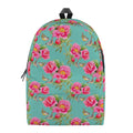Bird Pink Floral Flower Pattern Print School Backpack