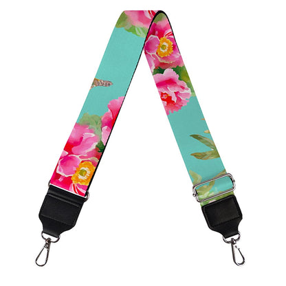 Bird Pink Floral Flower Pattern Print Bag Strap