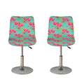 Bird Pink Floral Flower Pattern Print Bar Stool Covers