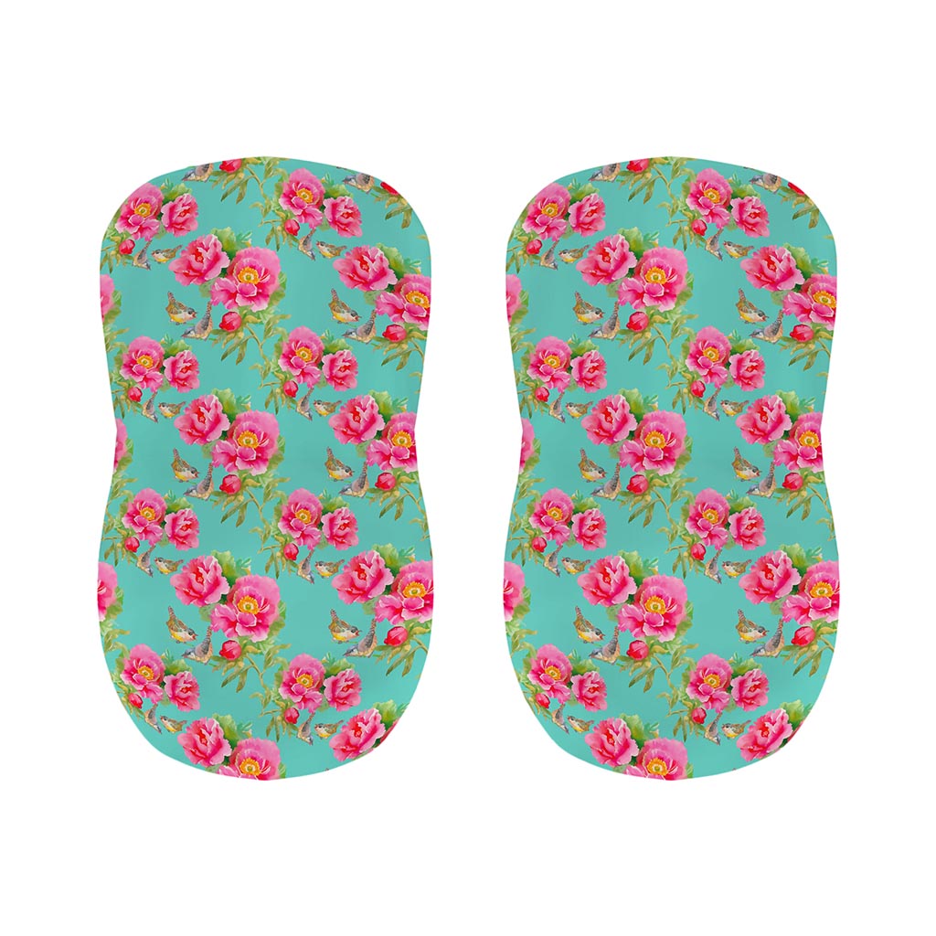 Bird Pink Floral Flower Pattern Print Bar Stool Covers
