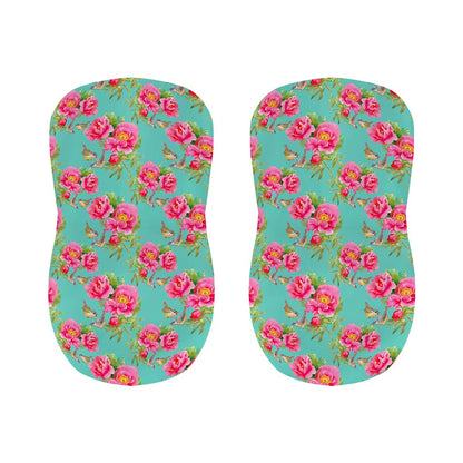Bird Pink Floral Flower Pattern Print Bar Stool Covers