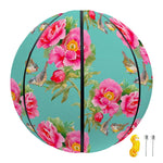 Bird Pink Floral Flower Pattern Print Basketball