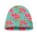 Bird Pink Floral Flower Pattern Print Beanie