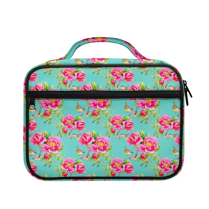 Bird Pink Floral Flower Pattern Print Briefcase Bible Bag