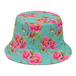 Bird Pink Floral Flower Pattern Print Bucket Hat