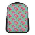 Bird Pink Floral Flower Pattern Print Casual Backpack