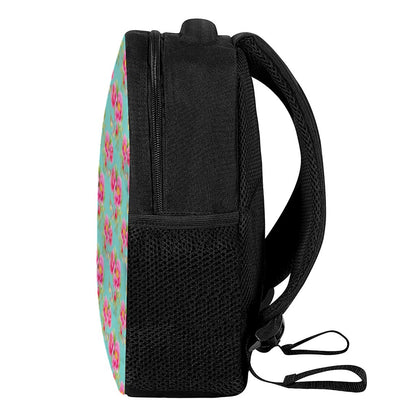 Bird Pink Floral Flower Pattern Print Casual Backpack