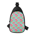 Bird Pink Floral Flower Pattern Print Sling Bag