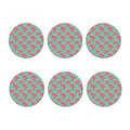 Bird Pink Floral Flower Pattern Print Coaster Set