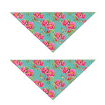 Bird Pink Floral Flower Pattern Print Dog Bandana