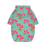 Bird Pink Floral Flower Pattern Print Dog Zip Up Hoodie