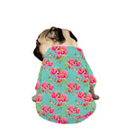Bird Pink Floral Flower Pattern Print Dog Zip Up Jacket