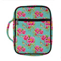 Bird Pink Floral Flower Pattern Print Front Pocket Bible Bag