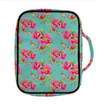 Bird Pink Floral Flower Pattern Print Front Pocket Bible Bag