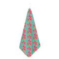 Bird Pink Floral Flower Pattern Print Hand Towel