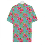 Bird Pink Floral Flower Pattern Print Hawaiian Shirt