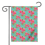 Bird Pink Floral Flower Pattern Print House Flag