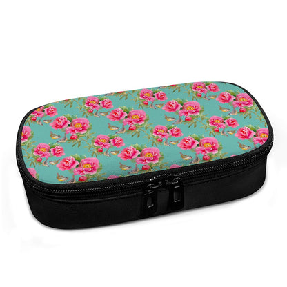 Bird Pink Floral Flower Pattern Print Insulin Cooler Travel Case