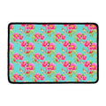 Bird Pink Floral Flower Pattern Print Kitchen Mat