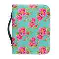 Bird Pink Floral Flower Pattern Print Leather Bible Cover