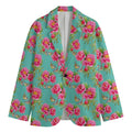 Bird Pink Floral Flower Pattern Print Men's Blazer