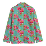 Bird Pink Floral Flower Pattern Print Men's Blazer