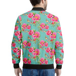 Bird Pink Floral Flower Pattern Print Men's Bomber Jacket